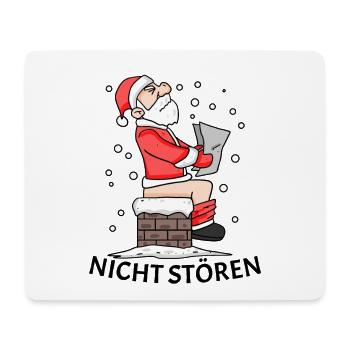 Weihnachtsmann Schornstein lustig Weihnachten - Mousepad (Querformat) - Weiß - Vorne