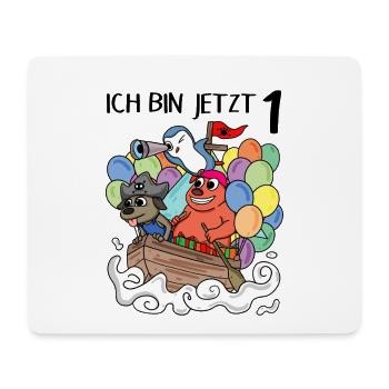 1. Geburtstag - 1 Jahr alt - Ich bin 1 - Mousepad (Querformat) - Weiß - Vorne