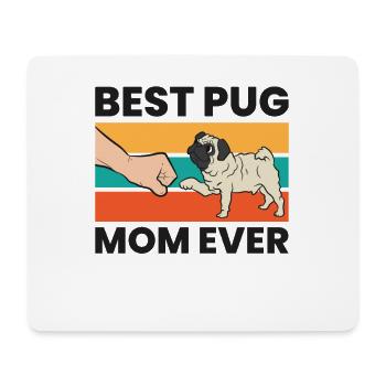 Mops-Hundehalter Beste Mops-Mama aller Zeiten - Mousepad (Querformat) - Weiß - Vorne