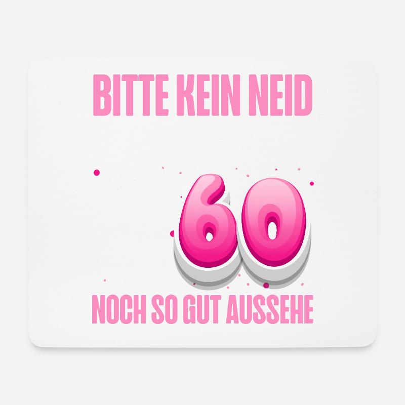 60. Geburtstag Alpaka - Mousepad (Querformat) - Weiß