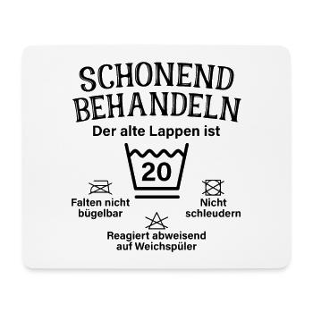 Schonend Behandeln Zwanzig Geschenk 20. Geburtstag - Mousepad (Querformat) - Weiß - Vorne