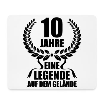 10 Jahre Im Dienst Dienstjubiläum Legende Arbeit - Mousepad (Querformat) - Weiß - Vorne