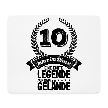 10 Jahre Im Dienst Dienstjubiläum Firmenjubiläum - Mousepad (Querformat) - Weiß - Vorne