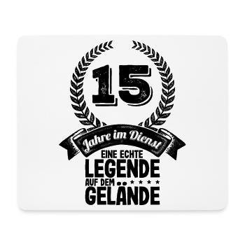 15 Jahre Im Dienst Dienstjubiläum Firmenjubiläum - Mousepad (Querformat) - Weiß - Vorne