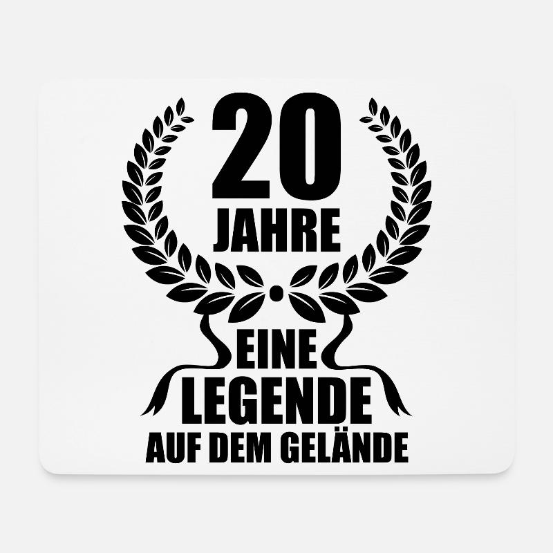 20 Jahre Im Dienst Dienstjubiläum Legende Arbeit - Mousepad (Querformat) - Weiß