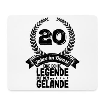 20 Jahre Im Dienst Dienstjubiläum Firmenjubiläum - Mousepad (Querformat) - Weiß - Vorne