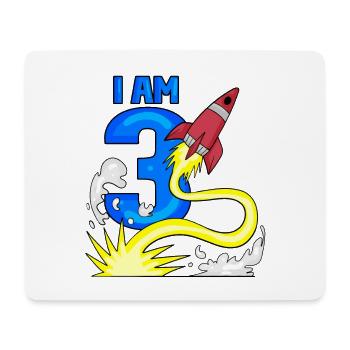 3 Geburtstag Junge - 3 Jahre alt - Ich bin 3 - Mousepad (Querformat) - Weiß - Vorne