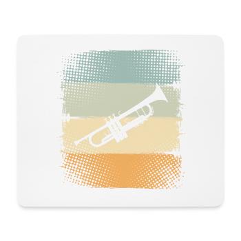 Trompete - Mousepad (Querformat) - Weiß - Vorne
