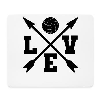 Volley-ball - Tapis de souris (format paysage) - blanc - Devant