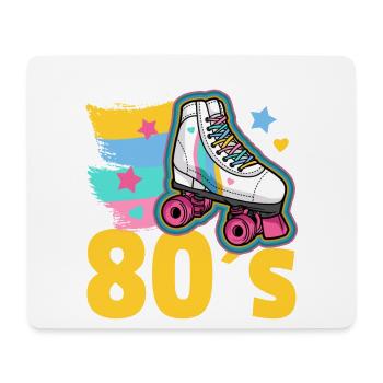 Rollschuhe 80er Rollschuhlaufen - Mousepad (Querformat) - Weiß - Vorne