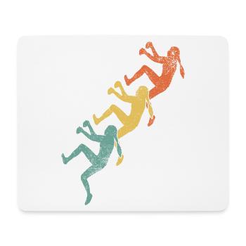 Klettern Mädchen Kletterer - Mousepad (Querformat) - Weiß - Vorne