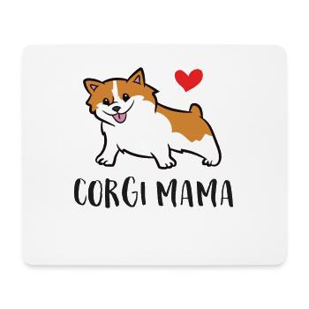 Corgi Mama Mignon Welsh Corgi - Tapis de souris (format paysage) - blanc - Devant