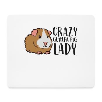 Crazy Guinea Pig Lady - Mouse Pad (horizontal) - white - Front