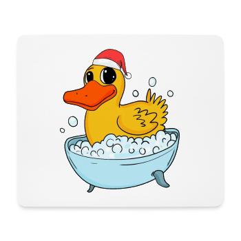 Badeente Ente Weihnachten - Mousepad (Querformat) - Weiß - Vorne