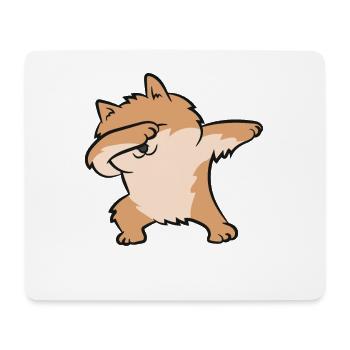 Cute Pomeranian Dabbing Pomeranian - Mouse Pad (horizontal) - white - Front