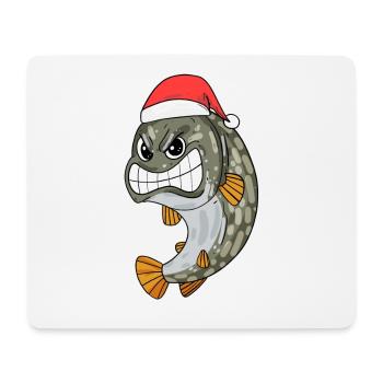 Pike Fish Christmas - Mouse Pad (horizontal) - white - Front