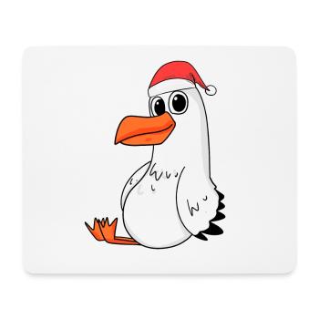 Noël mouette - Tapis de souris (format paysage) - blanc - Devant