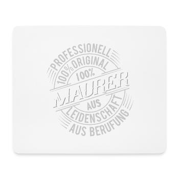 Maurer - Mousepad (Querformat) - Weiß - Vorne