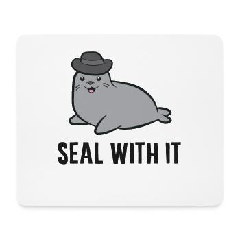 Seal With It Cute Seal - Mouse Pad (horizontal) - white - Front