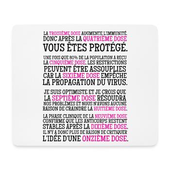 Calendrier Vaccinal Humoristique d'ABSURDISTAN - Tapis de souris (format paysage) - blanc - Devant