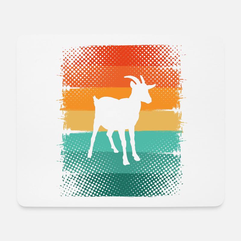 Ziege - Mousepad (Querformat) - Weiß