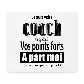 coach vos points fort - Tapis de souris (format paysage) - blanc - Devant