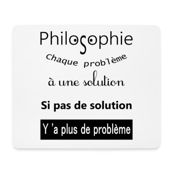 My philosophie - Tapis de souris (format paysage) - blanc - Devant