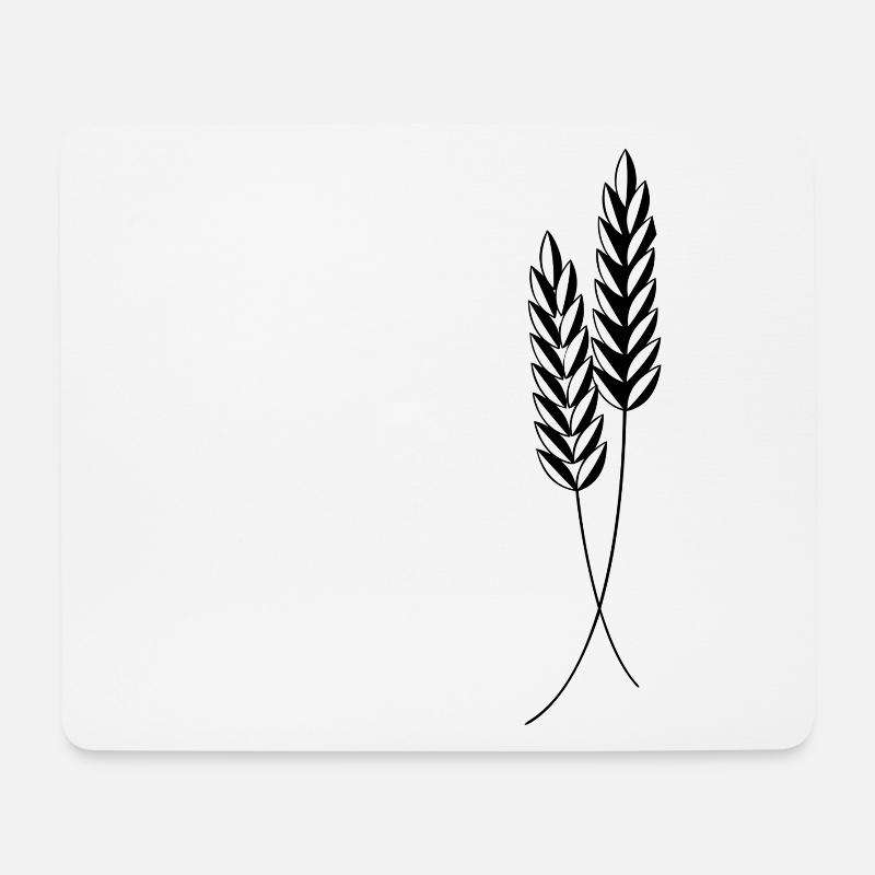 2 Ähren - Mousepad (Querformat) - Weiß