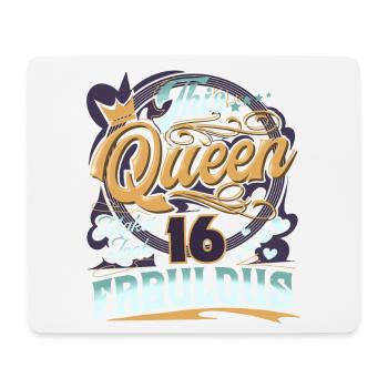 16th birthday 16 years Women Ladies Queen - Mouse Pad (horizontal) - white - Front