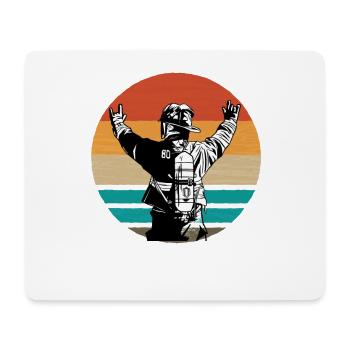 Retro Sonnenuntergang Duo - Mousepad (Querformat) - Weiß - Vorne