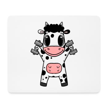 Cow Fitness Motivation Gym Cadeau - Tapis de souris (format paysage) - blanc - Devant
