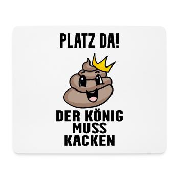 Kacke König - Mousepad (Querformat) - Weiß - Vorne