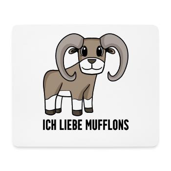 Mufflon Wildschaf - Mousepad (Querformat) - Weiß - Vorne