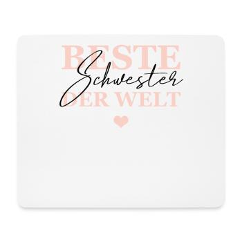 Beste schwester Der Welt - Mousepad (Querformat) - Weiß - Vorne