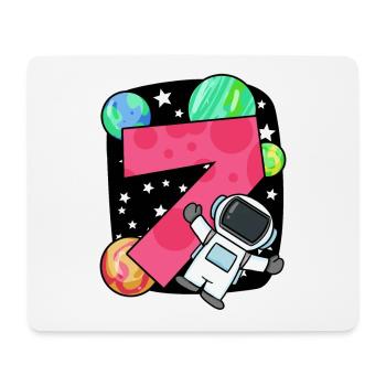 7 birthday boy - 7 years old - I am 7 - Mouse Pad (horizontal) - white - Front