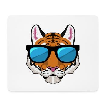 Tiger Sunglasses - Mouse Pad (horizontal) - white - Front