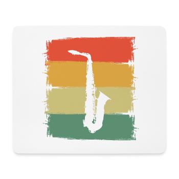 Saxophon - Mousepad (Querformat) - Weiß - Vorne