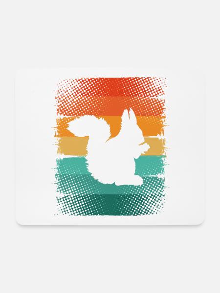Eichhörnchen - Mousepad (Querformat) - Weiß
