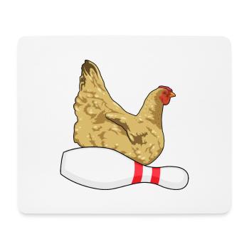 Huhn Bowling Pin - Mousepad (Querformat) - Weiß - Vorne
