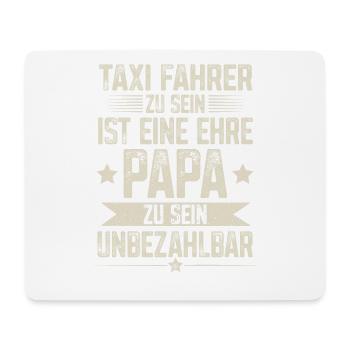 Papa Taxifahrer Vater Vatertag - Mousepad (Querformat) - Weiß - Vorne