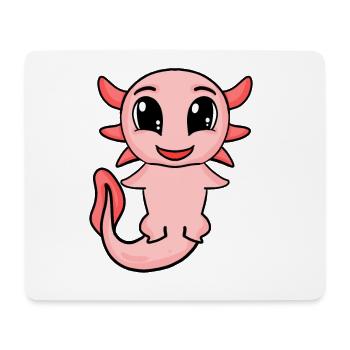 Axolotl - Mousepad (Querformat) - Weiß - Vorne
