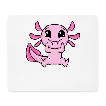 Axolotl - Mousepad (Querformat) - Weiß - Vorne