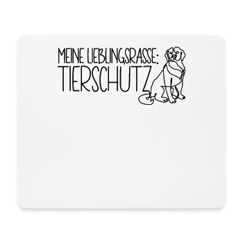 Meine Lieblingsrasse Tierschutz Tierheim Hund - Mousepad (Querformat) - Weiß - Vorne
