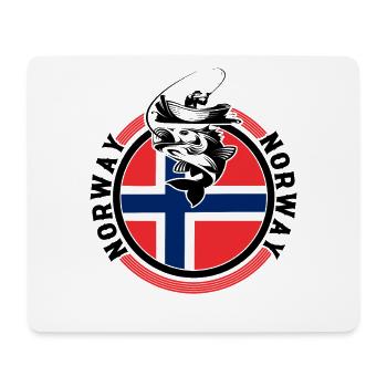 Norwegen Angeln Angler Fischen - Mousepad (Querformat) - Weiß - Vorne