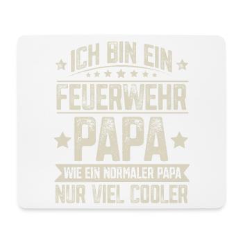 Papa Feuerwehr Vater Vatertag - Mousepad (Querformat) - Weiß - Vorne