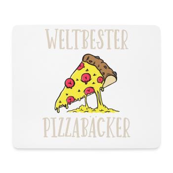 Weltbester Pizzabäcker - Mousepad (Querformat) - Weiß - Vorne