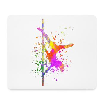 Pole Dance Fitness Color Splash Pole Dance - Mouse Pad (horizontal) - white - Front