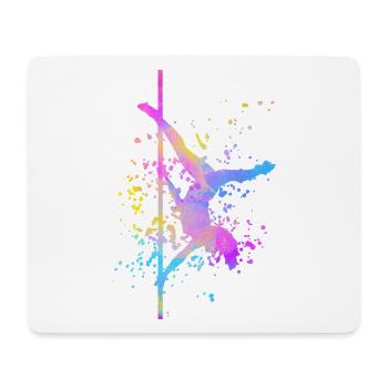 Pole Dance Fitness Color Splash Pole Dance - Mouse Pad (horizontal) - white - Front