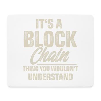 Krypto Blockchain - Mousepad (Querformat) - Weiß - Vorne