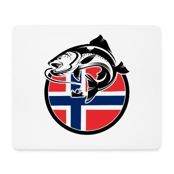 Norwegen Angeln Angler Fischen - Mousepad (Querformat) - Weiß - Vorne